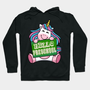 Funny Back to school Unicorn Hello Preschool T shirt Hoodie